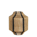 Lanterne Liliano Noir vue de face, design élégant en jute