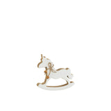Décoration Swing Licorne en bois blanc - J-Line, design moderne et élégant
