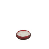 Bougie parfumée J-Line M-Chic en verre rouge, vue de face