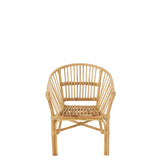 Chaise haute J-Line Filou en rotin naturel vue de face
