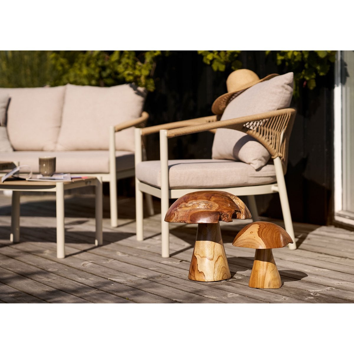 Lot de 2 champignons déco Kodi, design épuré