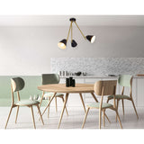 Le plafond à 3 places "Triton" en métal noir avec version E27, éclairage pour le salon, table à manger ou bureau