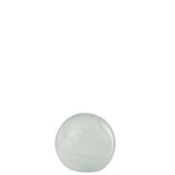 Presse-Papier Twister Rond en Verre Blanc - Ambiance moderne