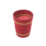 Bougie parfumée J-Line Panier Cire Fuchsia Large - vue avant