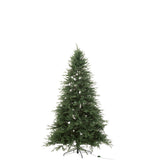 Sapin de Noël J-Line vert avec 3000 LED illuminé dans un salon élégant.