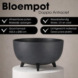 Jardinière d'extérieur Doppio Anthracite