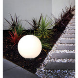 À l'extérieur de la broche Spittical "Ball" D: 40 cm, pour l'extérieur, une brochette de terre en plastique, blanc, e27, - Wegelettes