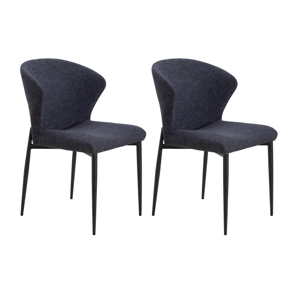 Chaise de salle à manger anthracite avec cadre métallique