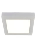 Panneau d'assemblage LED lampe à coups en aluminium gris clair et en plastique blanc avec des LED fermement construites, 16,8 x 16,8 cm, pratiques et autres intérieurs