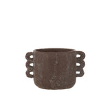 Pot de fleur J-Line Celia en céramique marron, diamètre 21 cm