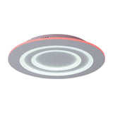 Plafond LED "Mirel" Ø 50 cm, 6 cm de haut, métal et plastique en blancs, LED intégrés, 2400 lm, dimmable, fonction CCT 3000-6500 K, changement de couleur RVB