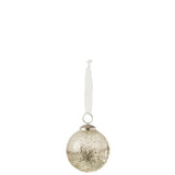 Boule de Noël J-Line en verre argenté, vue de face