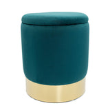 Tabouret en velours tabouret de décoration et tabouret de velours de décof avec espace de stockage u.