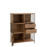 Vue latérale de l'armoire J-Line avec compartiments