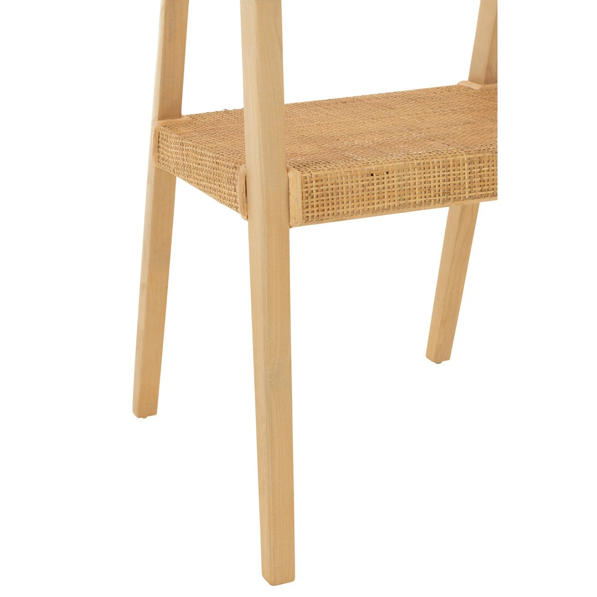 Chaise J-Line Square Open Sungkai sur fond blanc