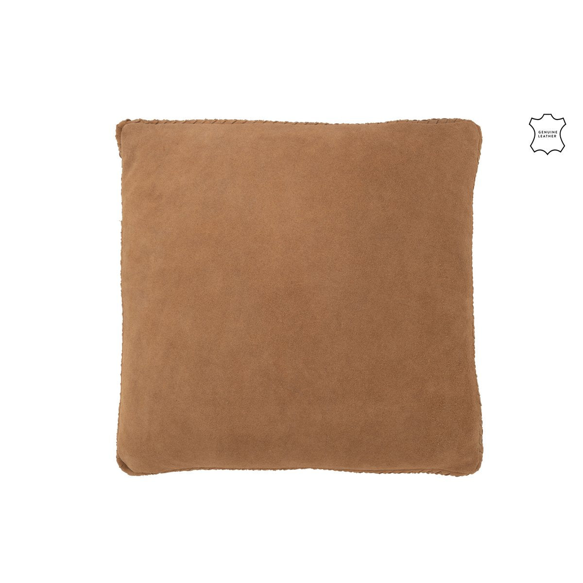 Coussin J-Line en cuir marron - dimensions et design