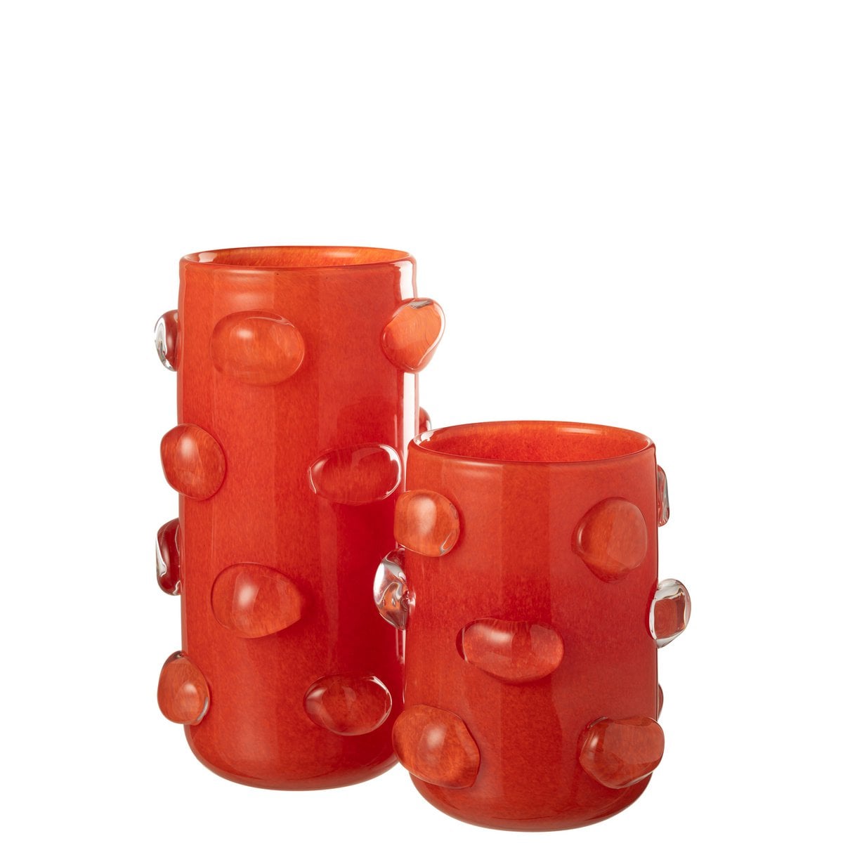 Vase Aruna J-Line en verre rouge, design élégant et moderne