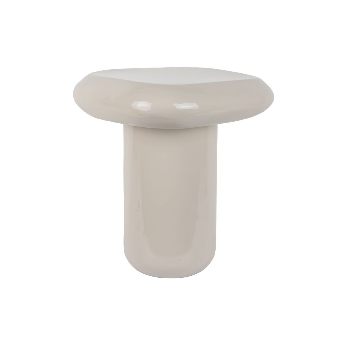 Vue de détail de la Table d'Appoint Roca Haute, design organique