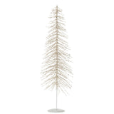 Arbre de Noël J-Line en métal et plastique avec paillettes argentées, vue de face