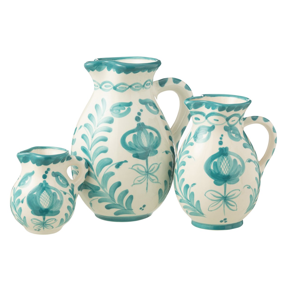 Détail du Jug Grenade J-Line, céramique multicolore, design élégant
