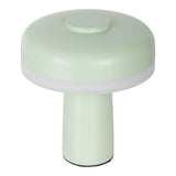 Table sans fil "PilU", 16,5 cm de haut, au-dessus de Ø de 15 cm, métal dans la menthe, plastique blanc, LED intégrée, 280 lumens, dimmable par capteur tactile, blanc chaud blanc