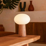 Lampe de table sans fil en bois marron clair Max