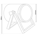 Lampe de table "Tim" en métal blanc et en plastique satiné, avec douille E27, lampe de table pour l'intérieur, 28 cm de haut