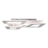 Plafond LED "Simen" 48 x 48 cm, métal et plastique, blanc, LED intégré, blanc chaud