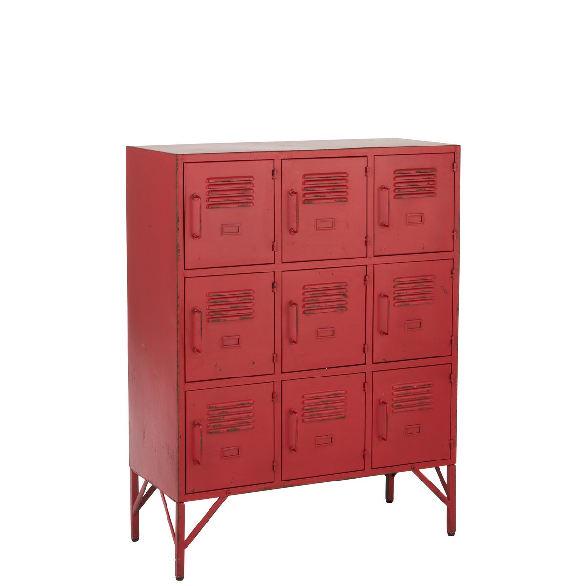 Fermeture des tiroirs de l'armoire J-Line rouge