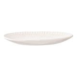 Plateau en céramique blanc, vue de dessus avec texture visible