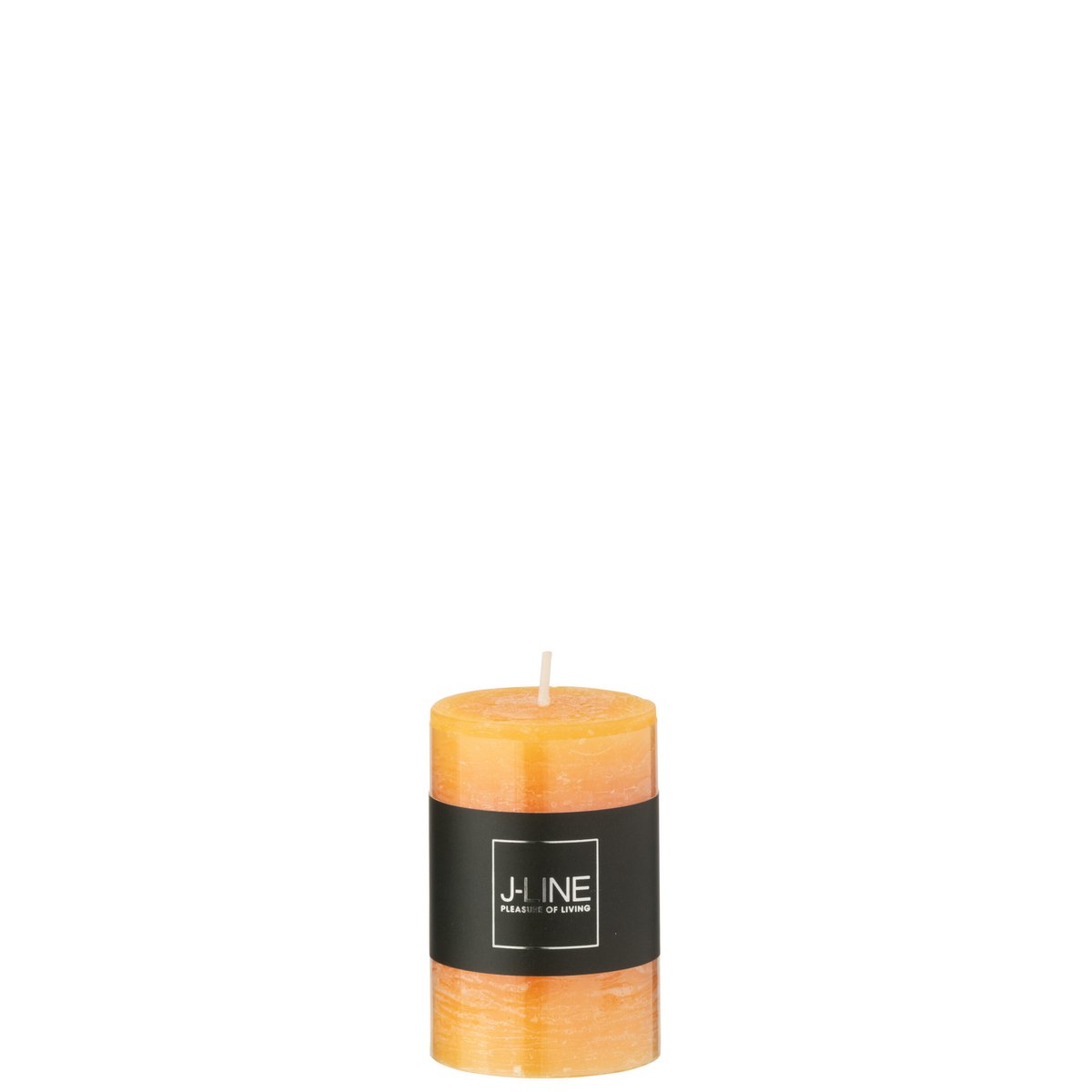 Bougie Cylindre Lumineuse Orange Petit de J-Line, design élégant et chaleureux