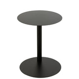 Table d'Appoint Ronde en Métal Noir - Détail du design