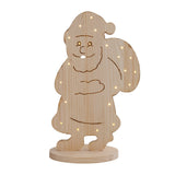 LED WOOD DECOLUM "Santa" Grandes décorations de Noël en bois dans la nature, avec des LED fermement construites, pour la zone extérieure - Classique - Décoration - Bois - Nature - Aucune information - Décoration de Noël à l'extérieur