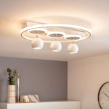 3 taches de plafond LED "Ronda" Ø 50 cm, en métal et en plastique, blanc, gu10, taches à l'intérieur