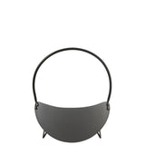 Détails du porte-bûches J-Line Liline en métal noir, angle supérieur