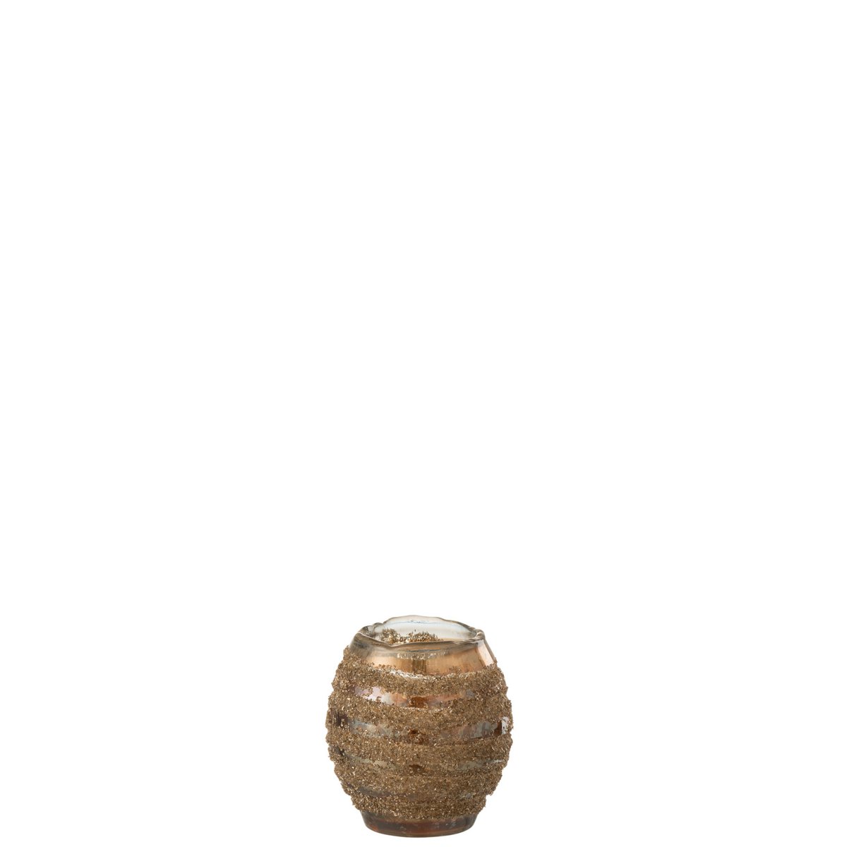 Lanterne J-Line Stripe Round avec bougie, décor élégant