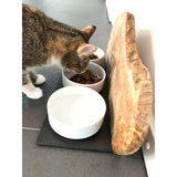 Station d'alimentation "Chats uniquement" TRIO MOUNTAIN bois d'olivier