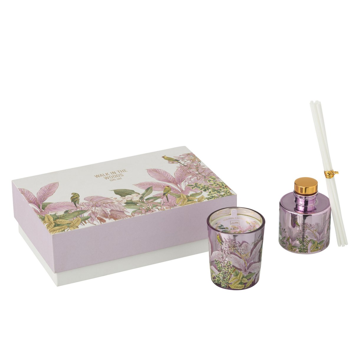 Coffret J-Line sur une table de salle de bain raffinée