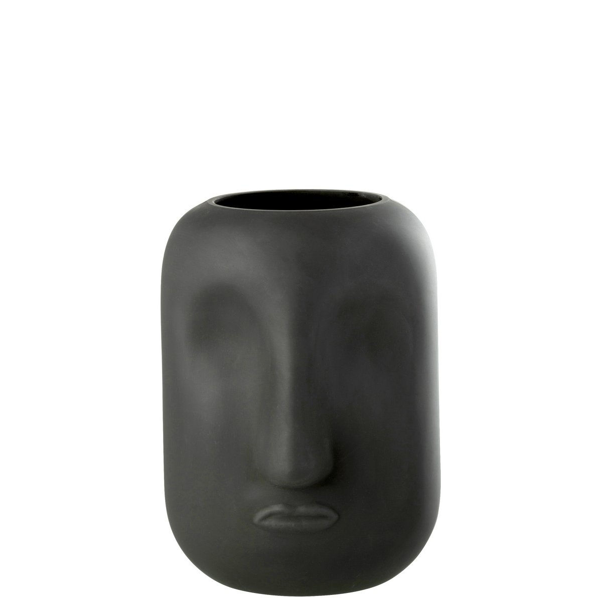 Vase Noe en verre noir sur une table, ajout chic à la décoration intérieure
