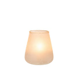 Lanterne J-Line Powder en verre rose, vue de face