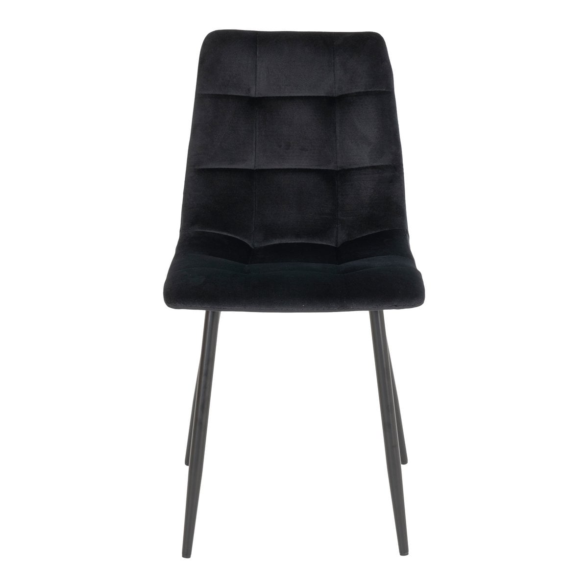Chaise Middelfart en velours noir, détail du revêtement luxueux
