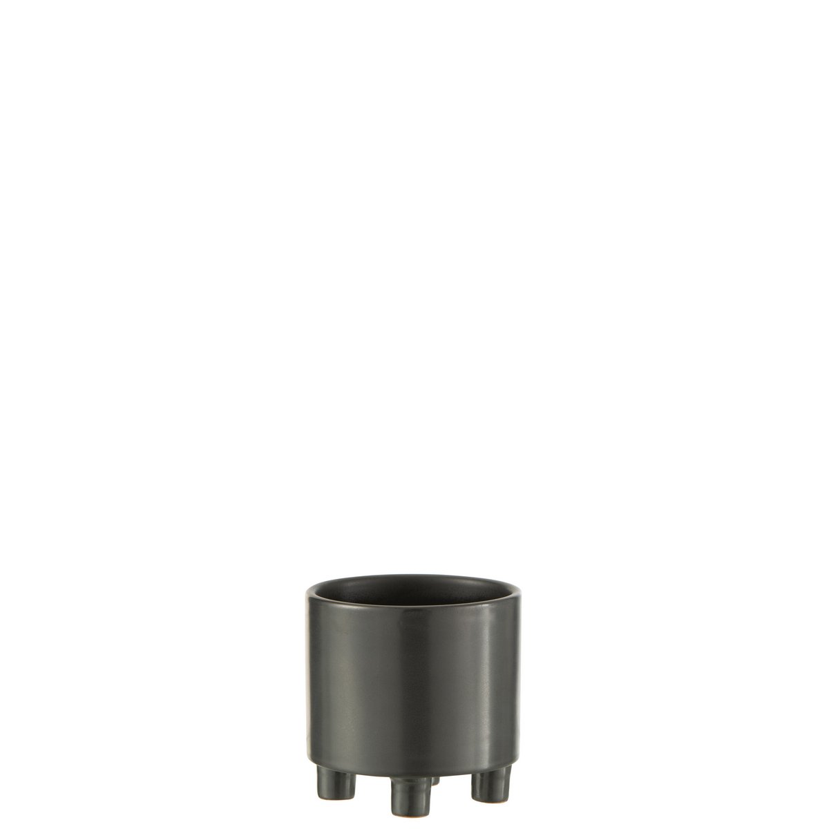 Pot de fleurs J-Line Smoke avec plante, en situation