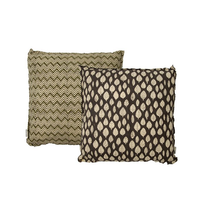 Coussin forêt Santa Gertrudis 45x45 - détail du tissu en coton