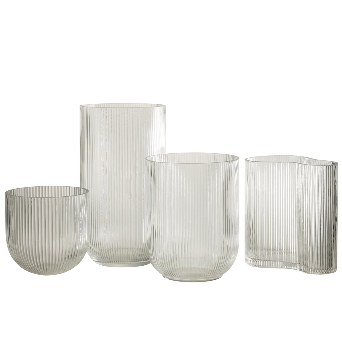 Détail du vase J-Line Rayé, mettant en avant le design contemporain