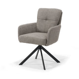 Fred Armchair - Fabric Retro Bliss% 2318 -TAUPE - Turning Put 180 Black