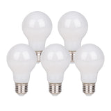 Lampe à LED 5 set avec douille E14, forme de poire 8 watts, en métal et en verre, laiteux