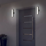 Lumières à LED "Flair", 30 cm en métal gris et en plastique, avec LED intégrée