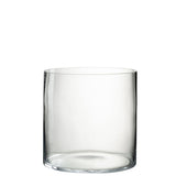 Lanterne J-Line Windlight Round en verre transparent, élégante et raffinée