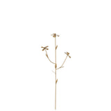 Décoration Fleur 3 Branches en métal doré de J-Line, vue de face