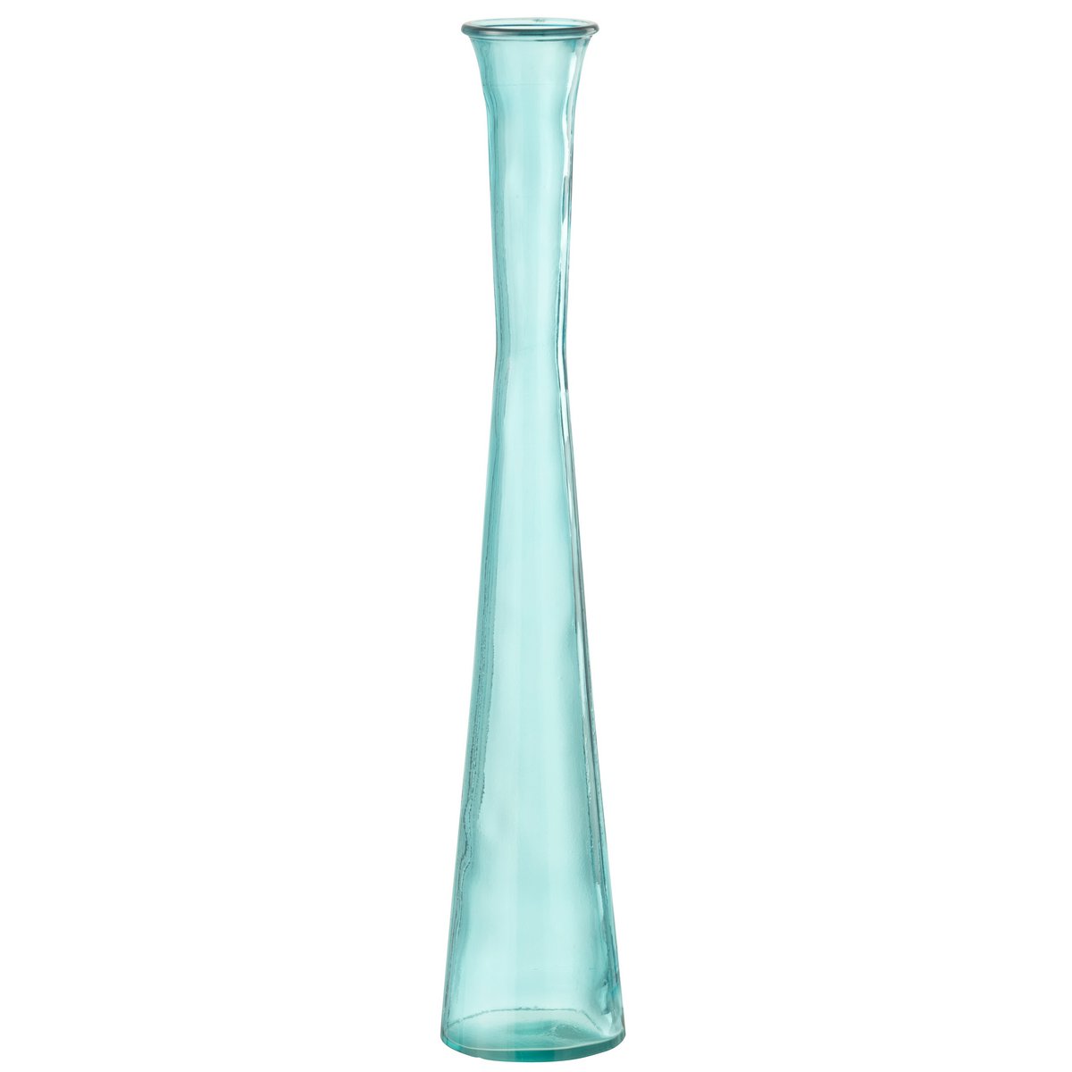 Vase tube J-Line en verre aqua de 51 cm, élégant et moderne.
